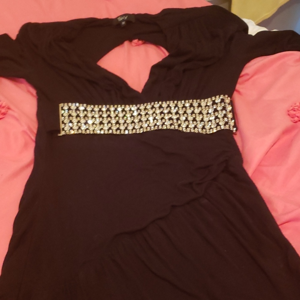 Long sleeve open back top